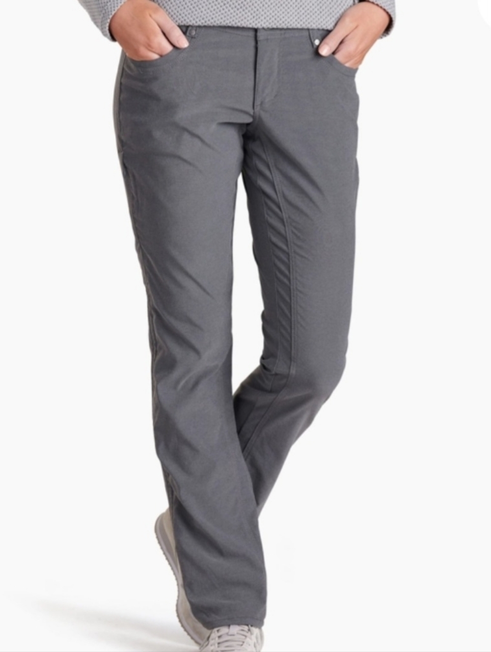 Kuhl Trekr Pants Charcoal Mid-rise Straight Leg Convertible Pants-Capris Size 4